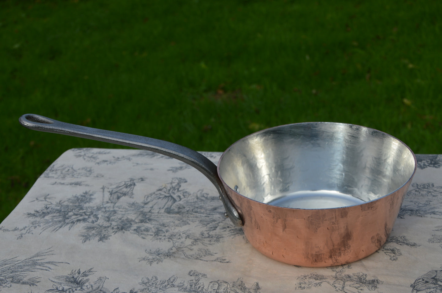 French Copper 2mm Sauteuse Evasee Pan Windsor New Artisan Hand Wiped Tin Vintage Professional Windsor 8" 20cm Fabrication Francaise Ideal