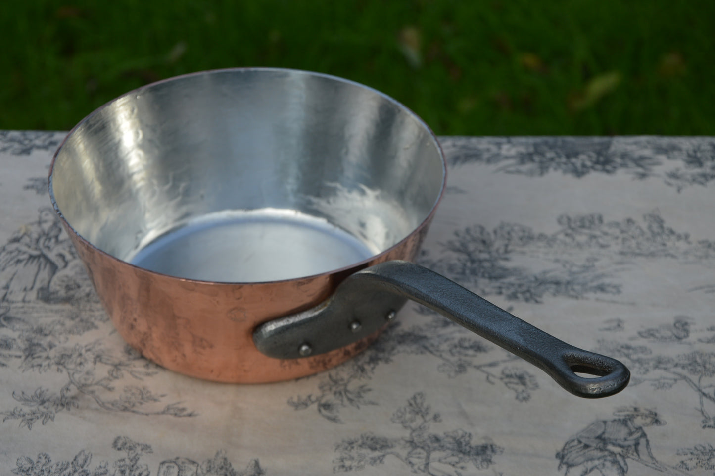 French Copper 2mm Sauteuse Evasee Pan Windsor New Artisan Hand Wiped Tin Vintage Professional Windsor 8" 20cm Fabrication Francaise Ideal