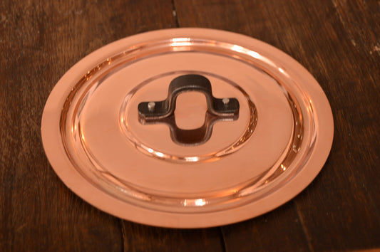 New NKC 14cm Normandy Kitchen Copper Pan Lid Made in France Fitted Copper Pan Lid for 5.5" Pan Quality Iron Handle Tin Lined New Copper