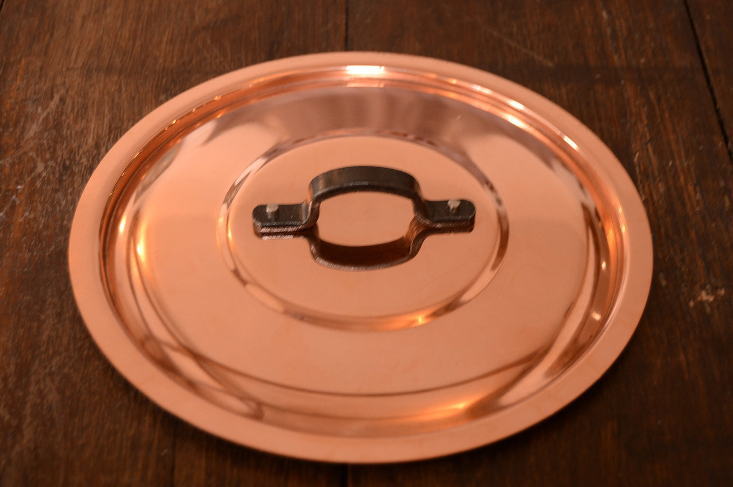 New NKC 18cm Normandy Kitchen Copper Pan Lid Made in France Fitted Copper Pan Lid for 18cm Pan Quality 7" Iron Handle Tin Lined New Copper