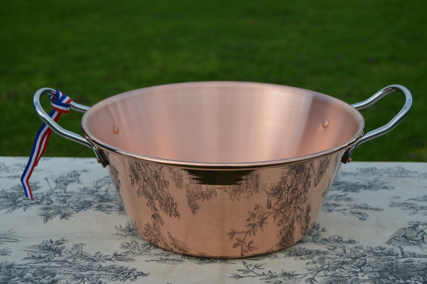 New NKC 28 cm Copper Jam Pan Normandy Kitchen Copper Jam Jelly Pan 28cm 11" Rolled Top Stainless Steel Handles New Normandy Kitchen