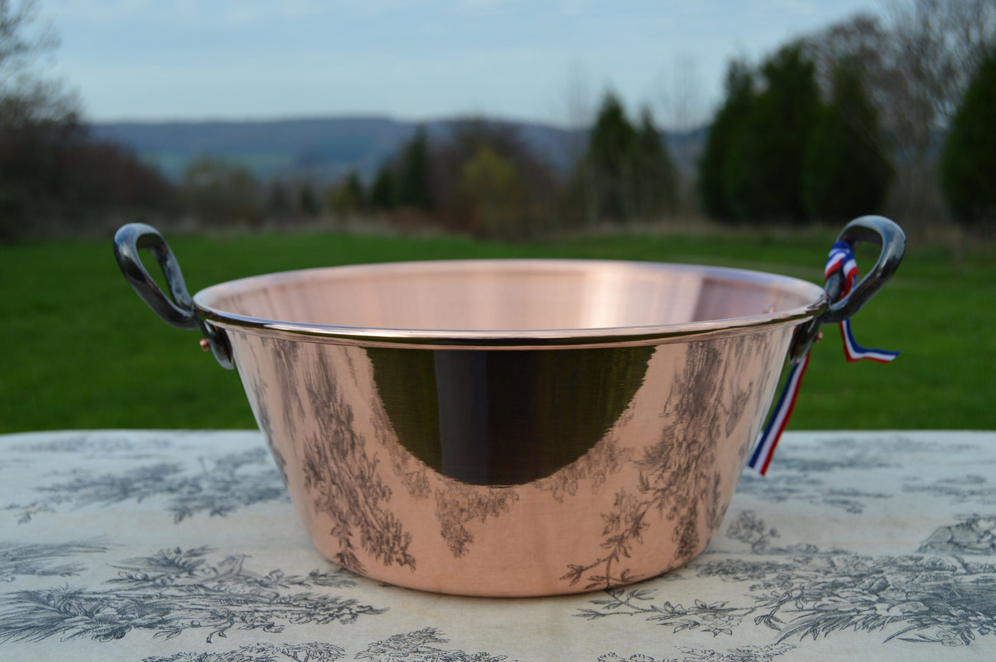 New NKC 28 cm Copper Jam Pan from Normandy Kitchen Copper Jam Jelly Pan 28cm 11" Rolled Top Iron Handles New Normandy Kitchen Copper