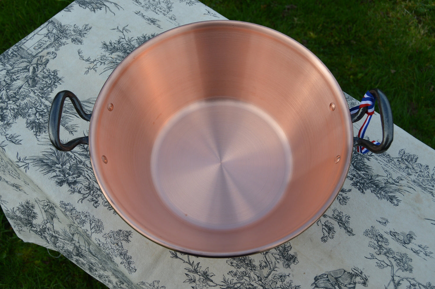 New NKC 28 cm Copper Jam Pan from Normandy Kitchen Copper Jam Jelly Pan 28cm 11" Rolled Top Iron Handles New Normandy Kitchen Copper