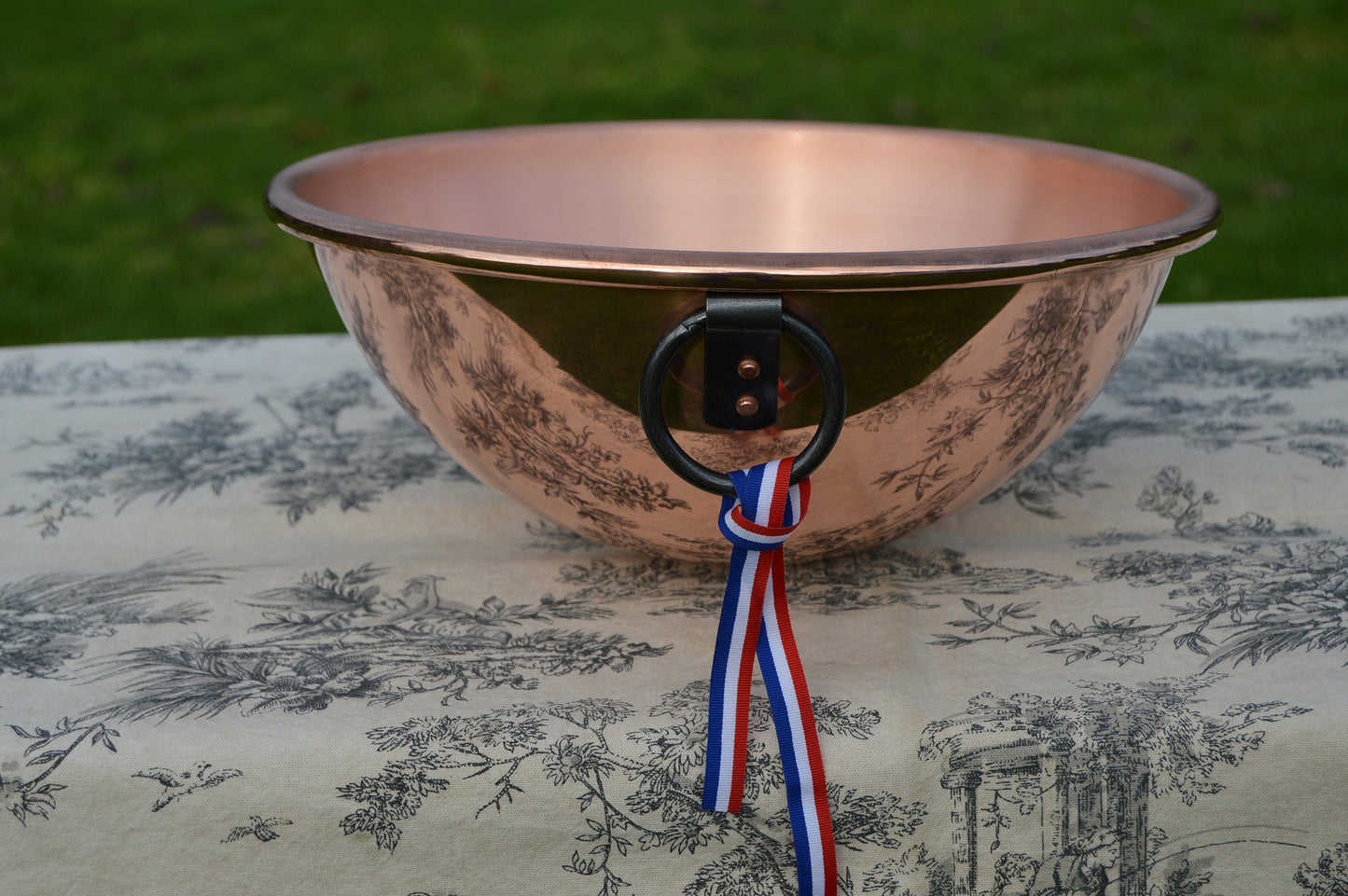 New NKC Copper 11" Mixing Bowl 28cm Cul de Poule Normandy Kitchen Copper Bol New Traditionally Made Copper 28 cm 1.2mm Iron Swing Ring