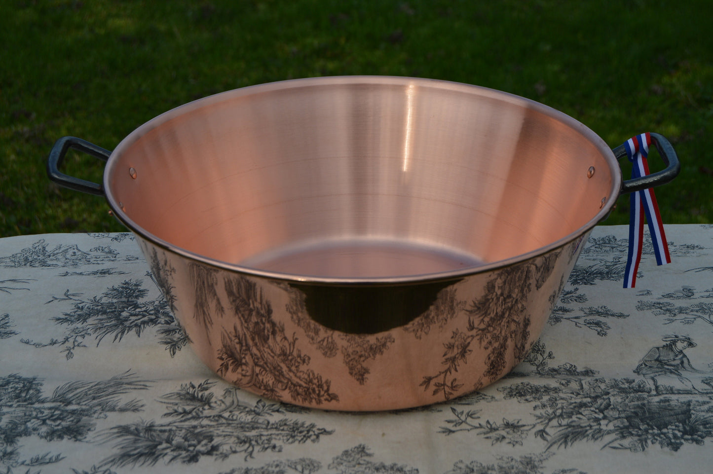 New NKC 38 cm Copper Jam Pan from Normandy Kitchen Copper Jam Jelly Pan 38cm 15 Inch Rolled Top Iron Handles New Normandy Kitchen Copper Pot