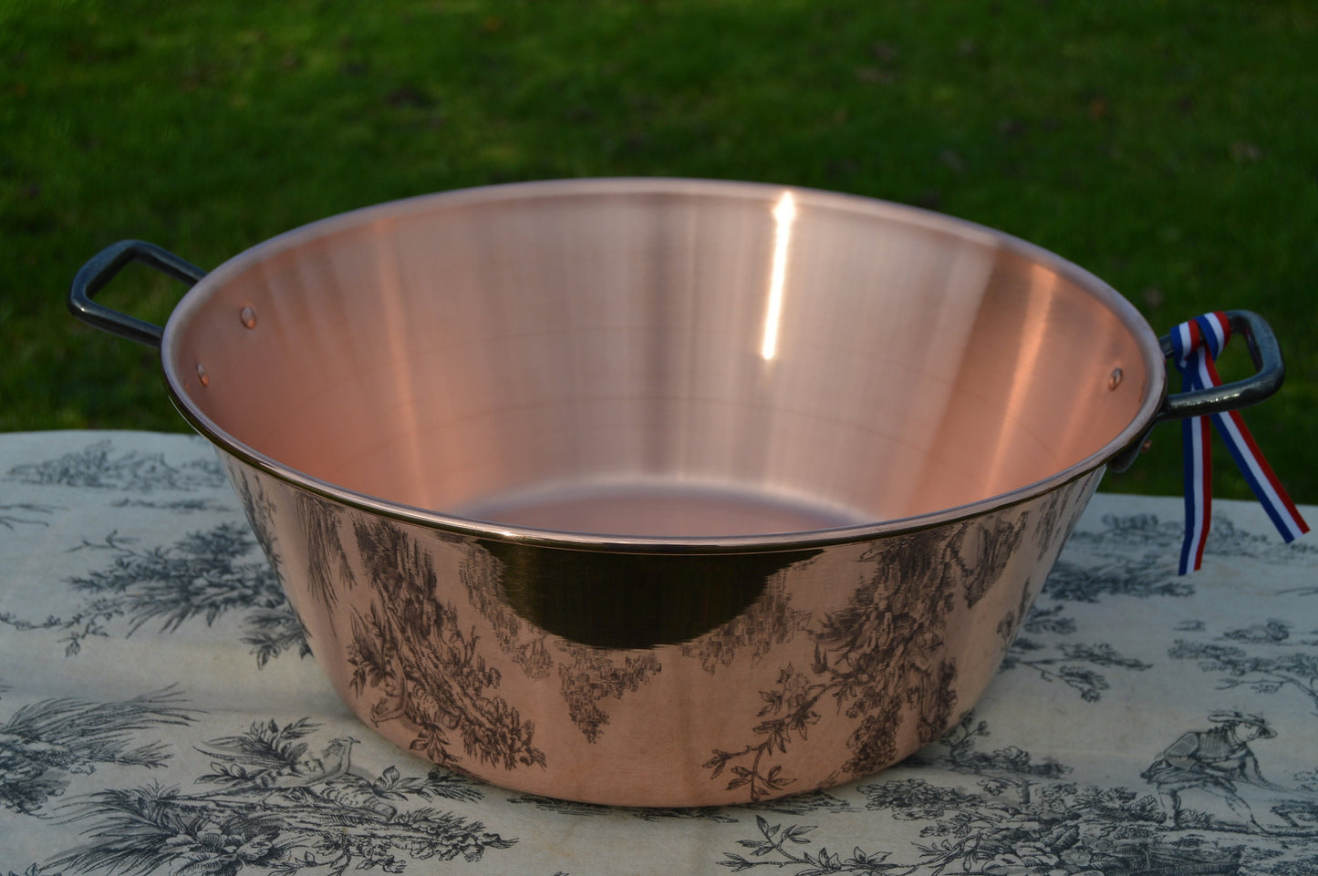 New NKC 38 cm Copper Jam Pan from Normandy Kitchen Copper Jam Jelly Pan 38cm 15 Inch Rolled Top Iron Handles New Normandy Kitchen Copper Pot