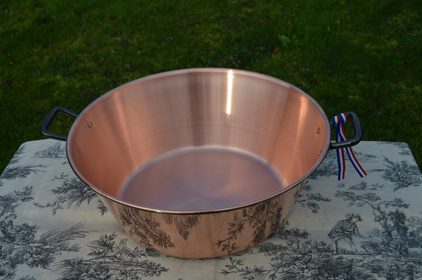 New NKC 38 cm Copper Jam Pan from Normandy Kitchen Copper Jam Jelly Pan 38cm 15 Inch Rolled Top Iron Handles New Normandy Kitchen Copper Pot