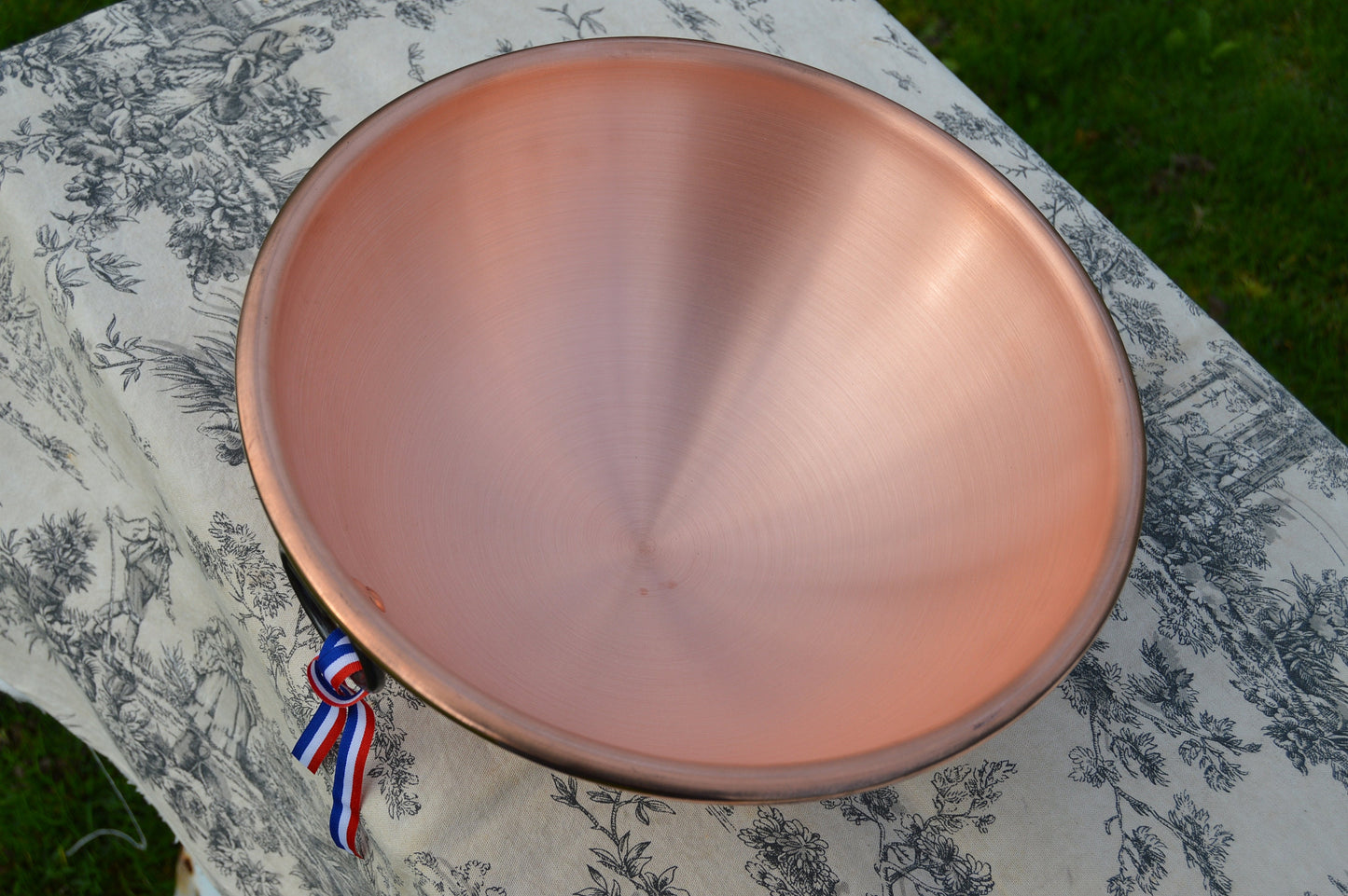 New NKC Copper 11" Mixing Bowl 28cm Cul de Poule Normandy Kitchen Copper Bol New Traditionally Made Copper 28 cm 1.2mm Iron Swing Ring