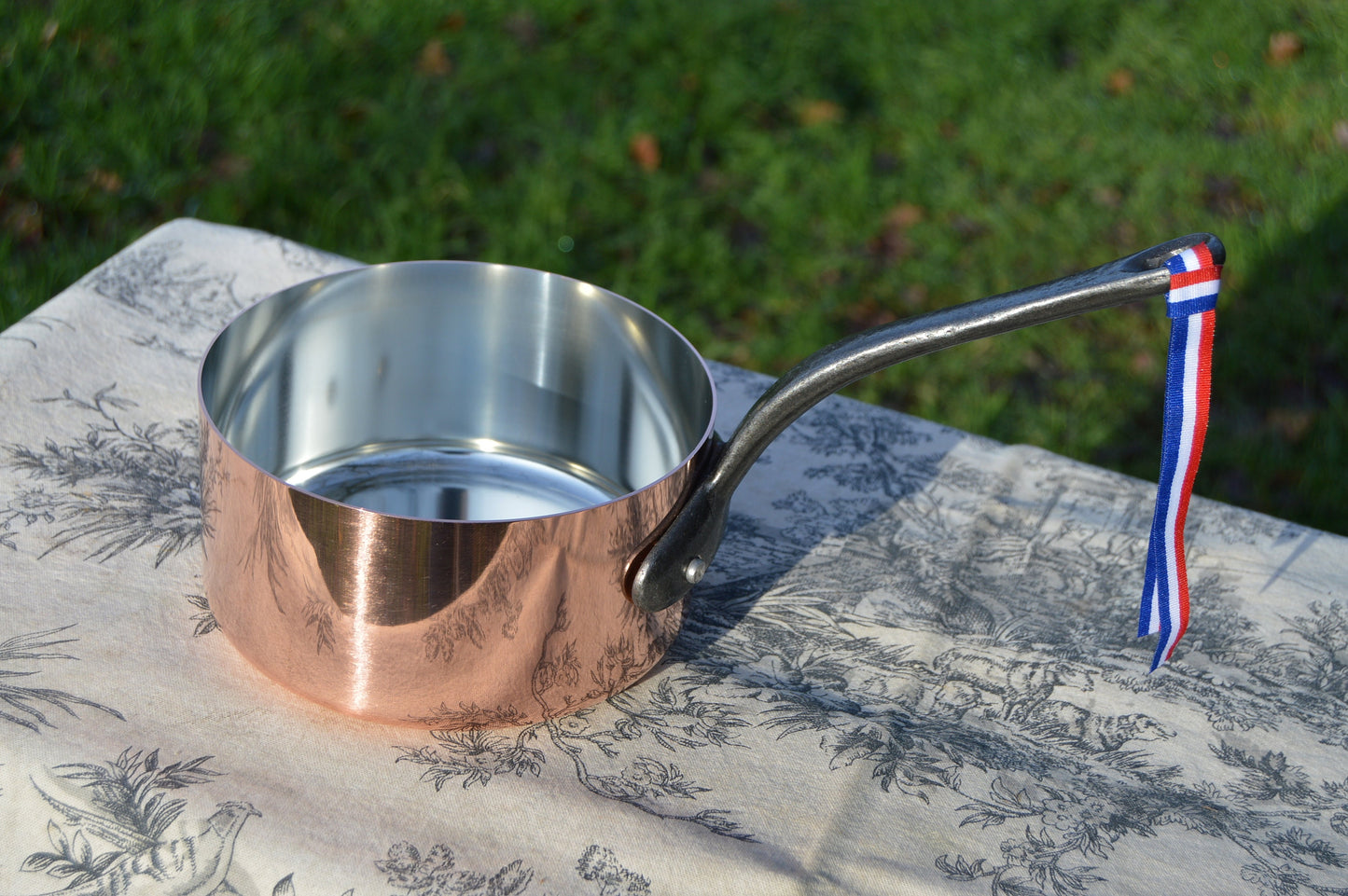 14cm New NKC Copper Pan Tin Lined Normandy Kitchen Copper Saucepan Iron Handles Steel Rivets Made in France Perfect 1mm 14cm 5 1/2 inch Pan