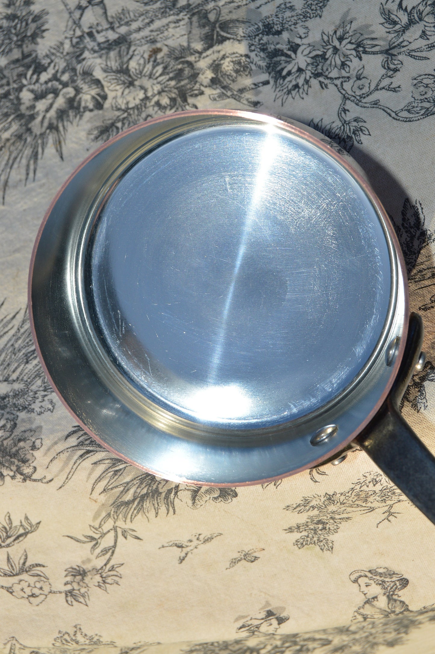 New 12cm NKC Copper Pan Tin Lined 1.4mm Professional Normandy Kitchen Copper Pot Iron Handle Steel Rivet Made in France 12cm 4 3/4" Saucepan
