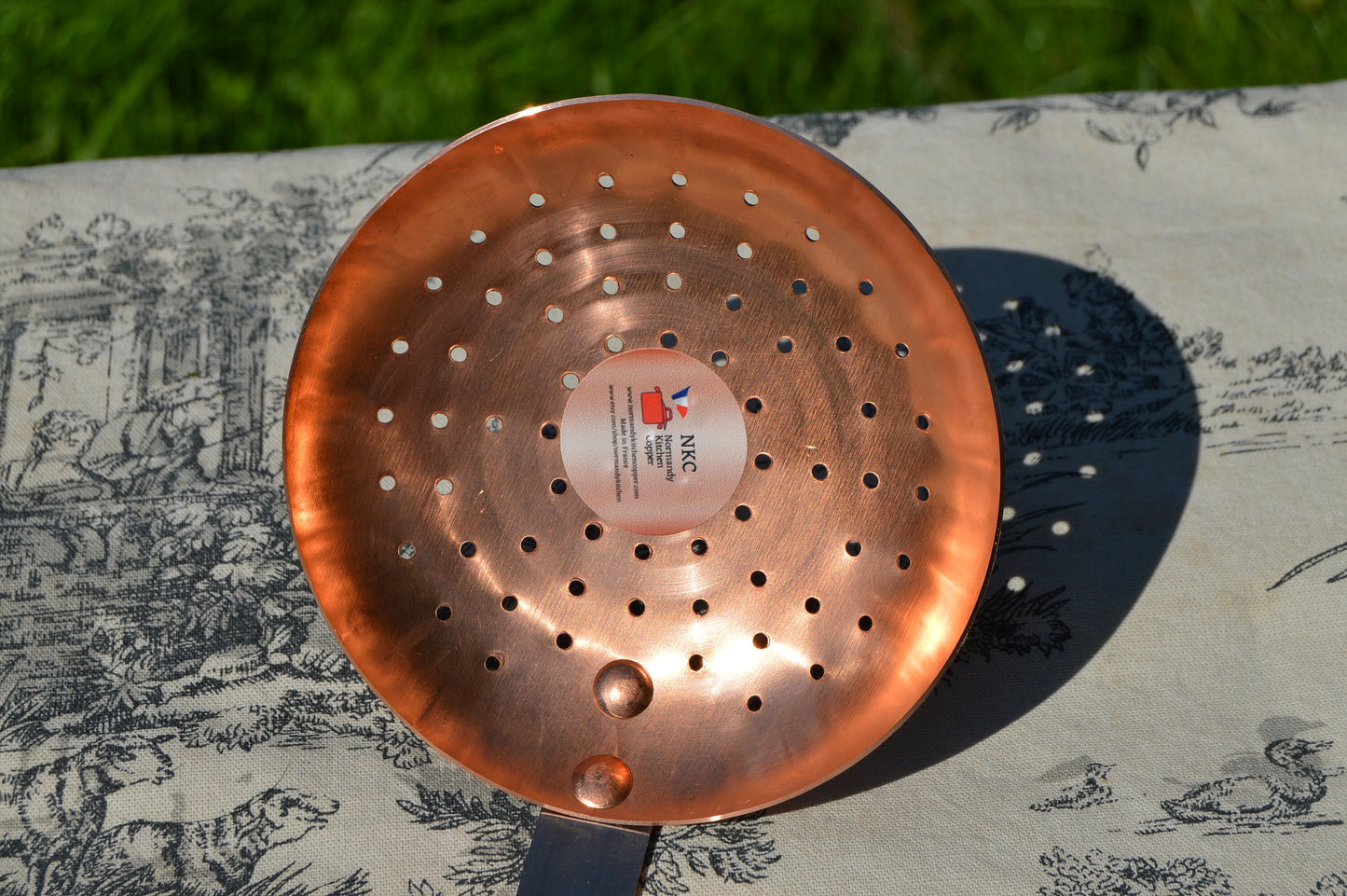 New NKC Copper Skimmer Ecumoire from Normandy Kitchen Copper Jam Jelly Spoon Stainless Steel Handle New Normandy Kitchen Copper Collection