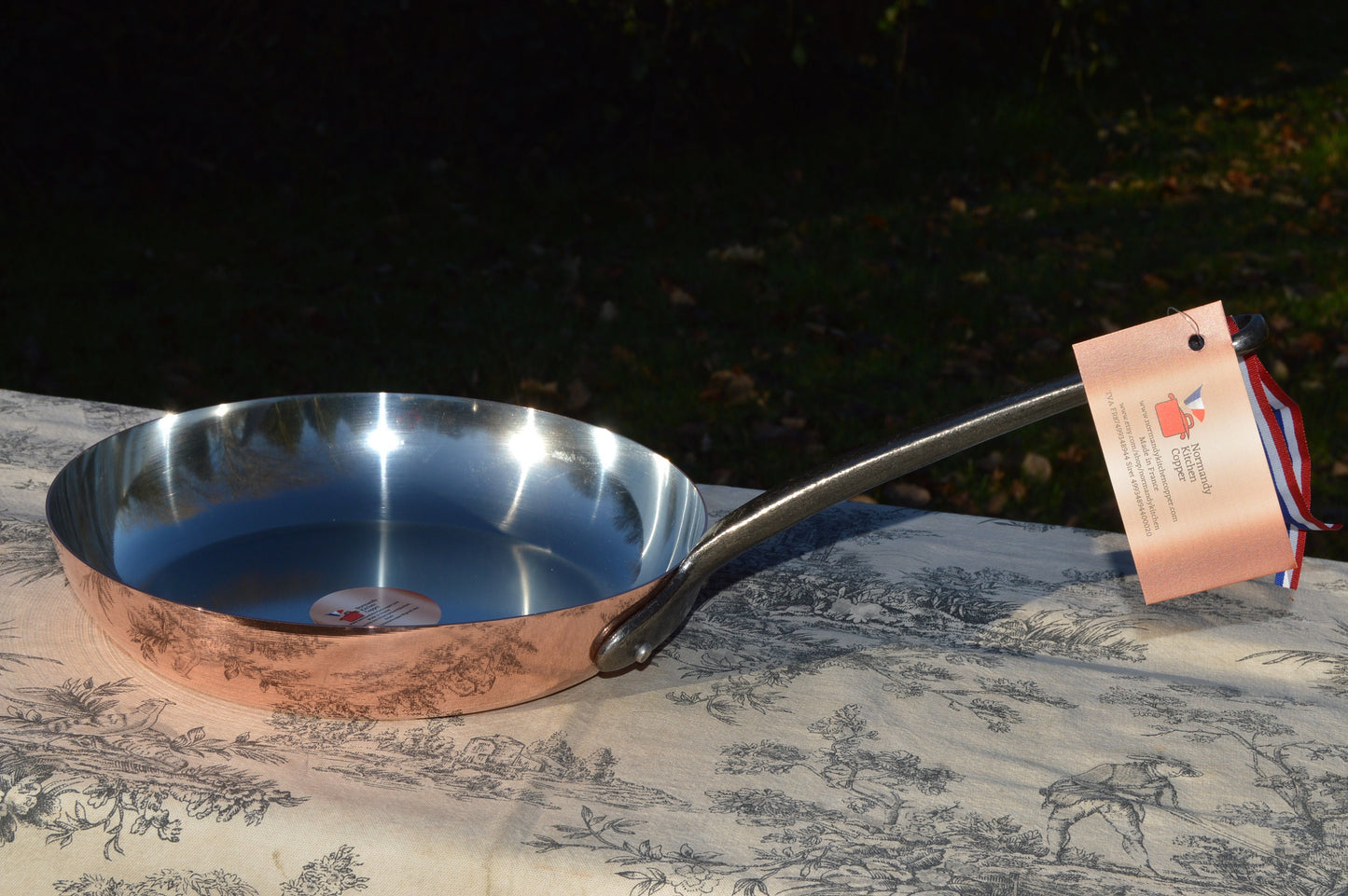 New NKC 24cm Copper Fry Pan Skillet Normandy Kitchen Copper Saute High Sided Saute Pan 9 1/2" Tin lined New Normandy Kitchen Copper 1.3mm