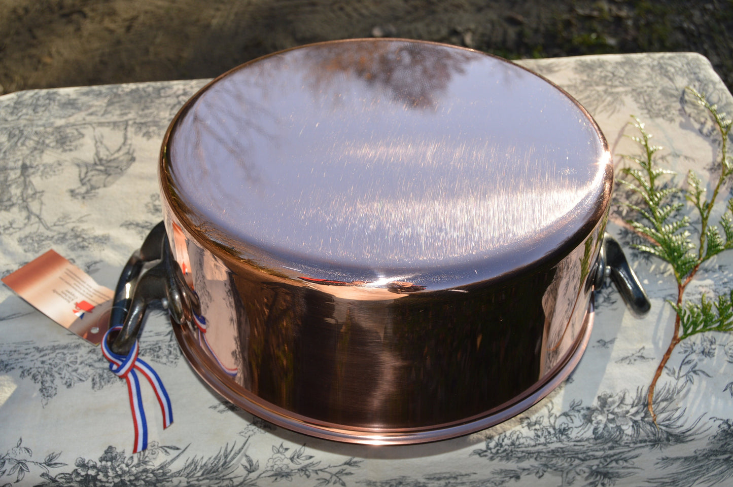 New NKC 28cm Copper Casserole Bassine a Ragout Marmite Faitout Dutch Oven Traditionally Made Normandy Kitchen 28 cm 11" Tin lined New Copper