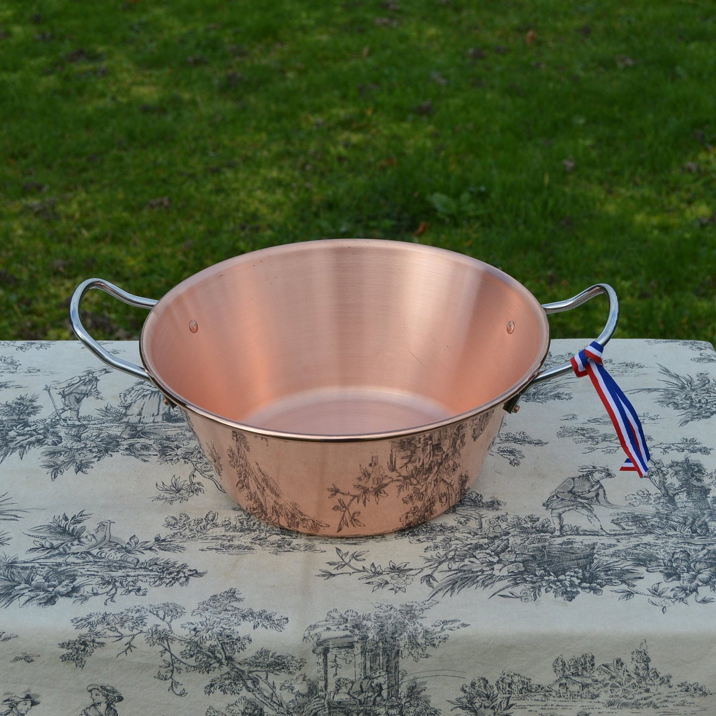 New NKC 28 cm Copper Jam Pan Normandy Kitchen Copper Jam Jelly Pan 28cm 11" Rolled Top Stainless Steel Handles New Normandy Kitchen