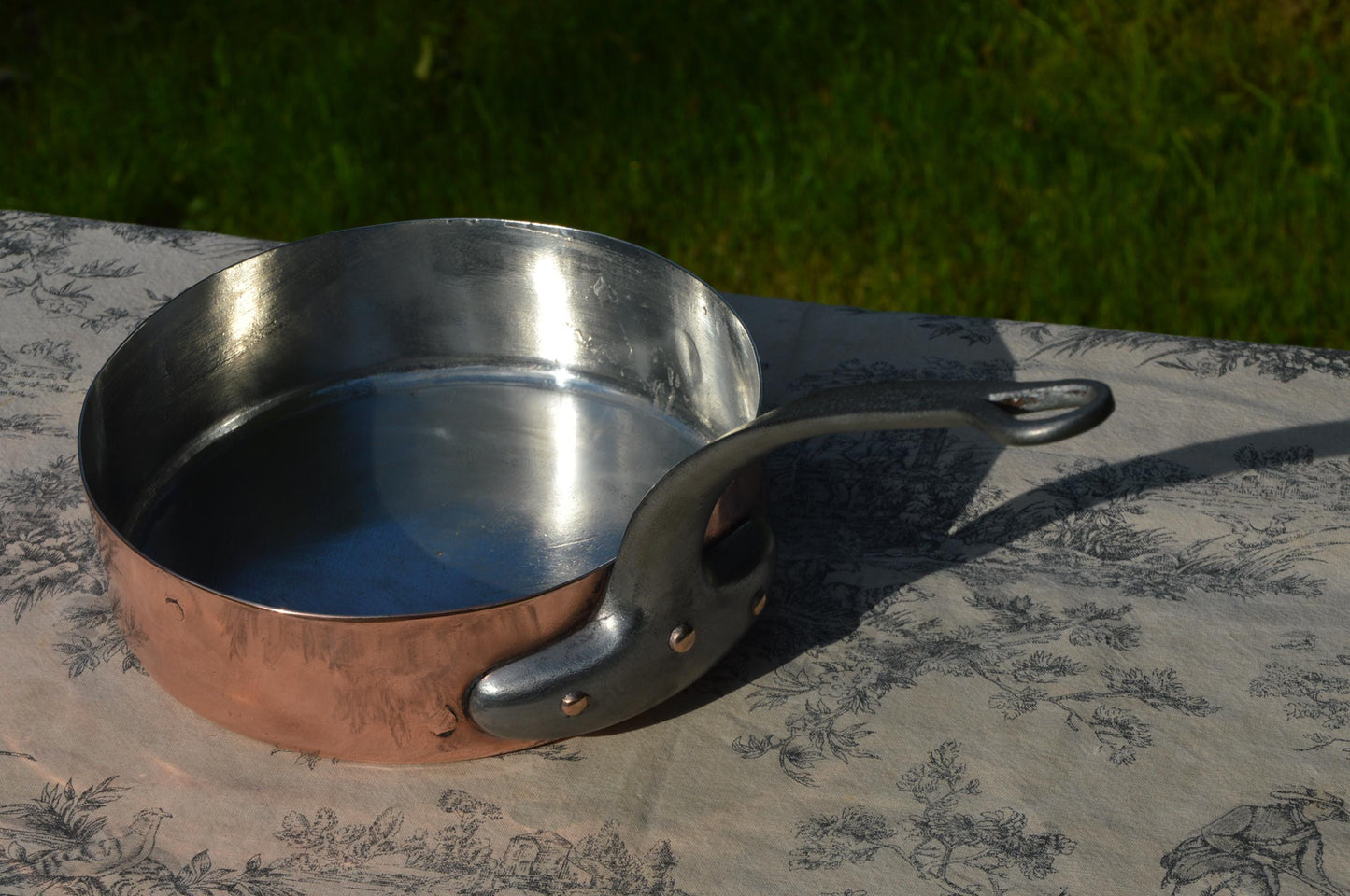 Antique Copper Pan Sauté French Copper Professional Saute Pan 1.4mm New Tin Professional 22cm 8 5/8 inch Classic Beautiful Saute Pan