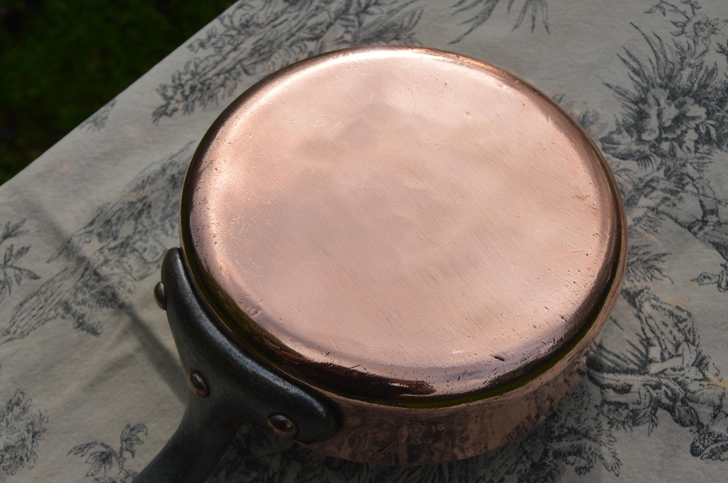 Copper Saute Pan New Artisan Tin 2.7mm Solid French Copper Saute Poele Iron Handle 16 cm 6 1/4" Vintage Fry Pan High Sided Saute Skillet