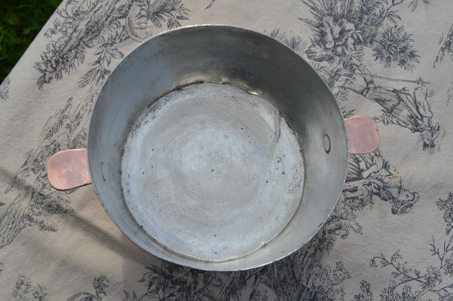 Antique Copper Pan 15cm 6" Pan Copper Bain Marie Poacher 'Ears' Sauce Poacher Braconnier New Hand Wiped Tin 1mm Stamp FB