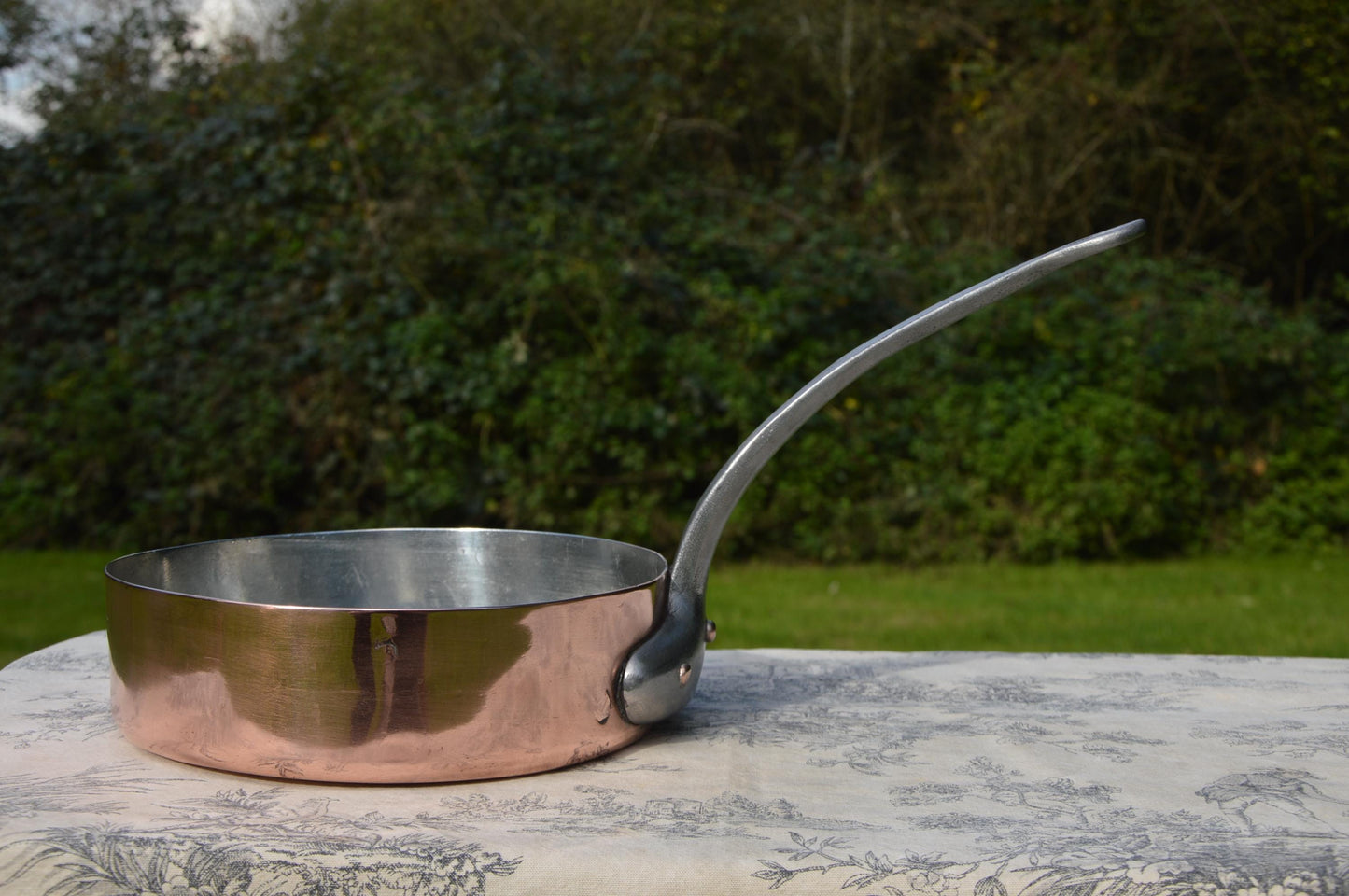 Antique Copper Pan Sauté French Copper Professional Saute Pan 1.4mm New Tin Professional 22cm 8 5/8 inch Classic Beautiful Saute Pan