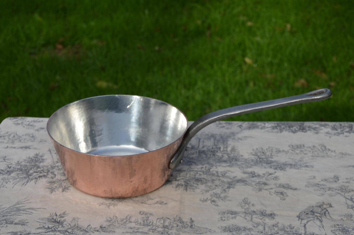 French Copper 2mm Sauteuse Evasee Pan Windsor New Artisan Hand Wiped Tin Vintage Professional Windsor 8" 20cm Fabrication Francaise Ideal