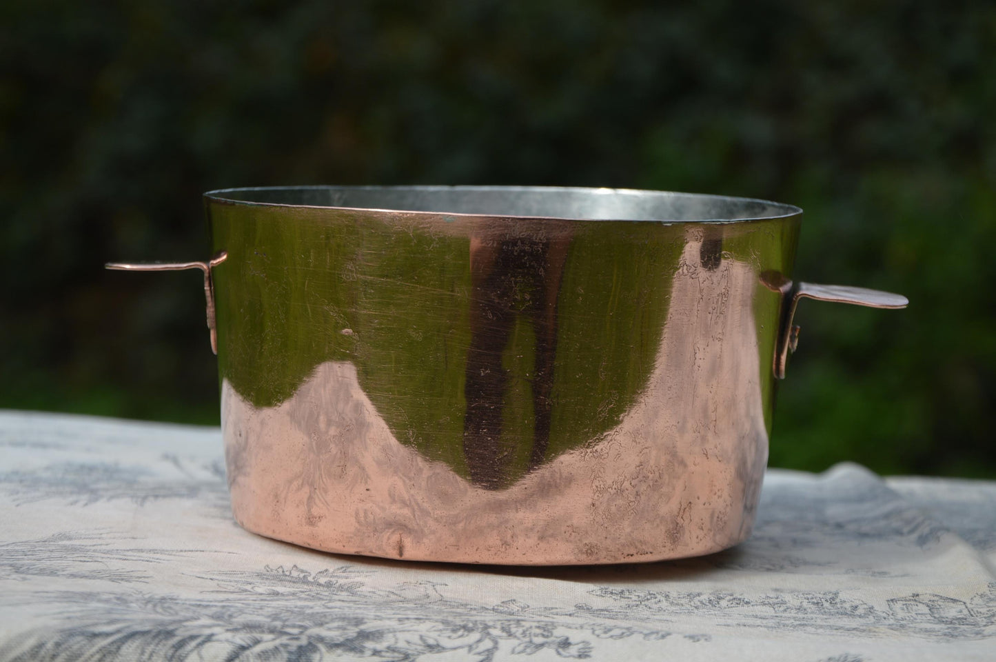 Antique Copper Pan 15cm 6" Pan Copper Bain Marie Poacher 'Ears' Sauce Poacher Braconnier New Hand Wiped Tin 1mm Stamp FB