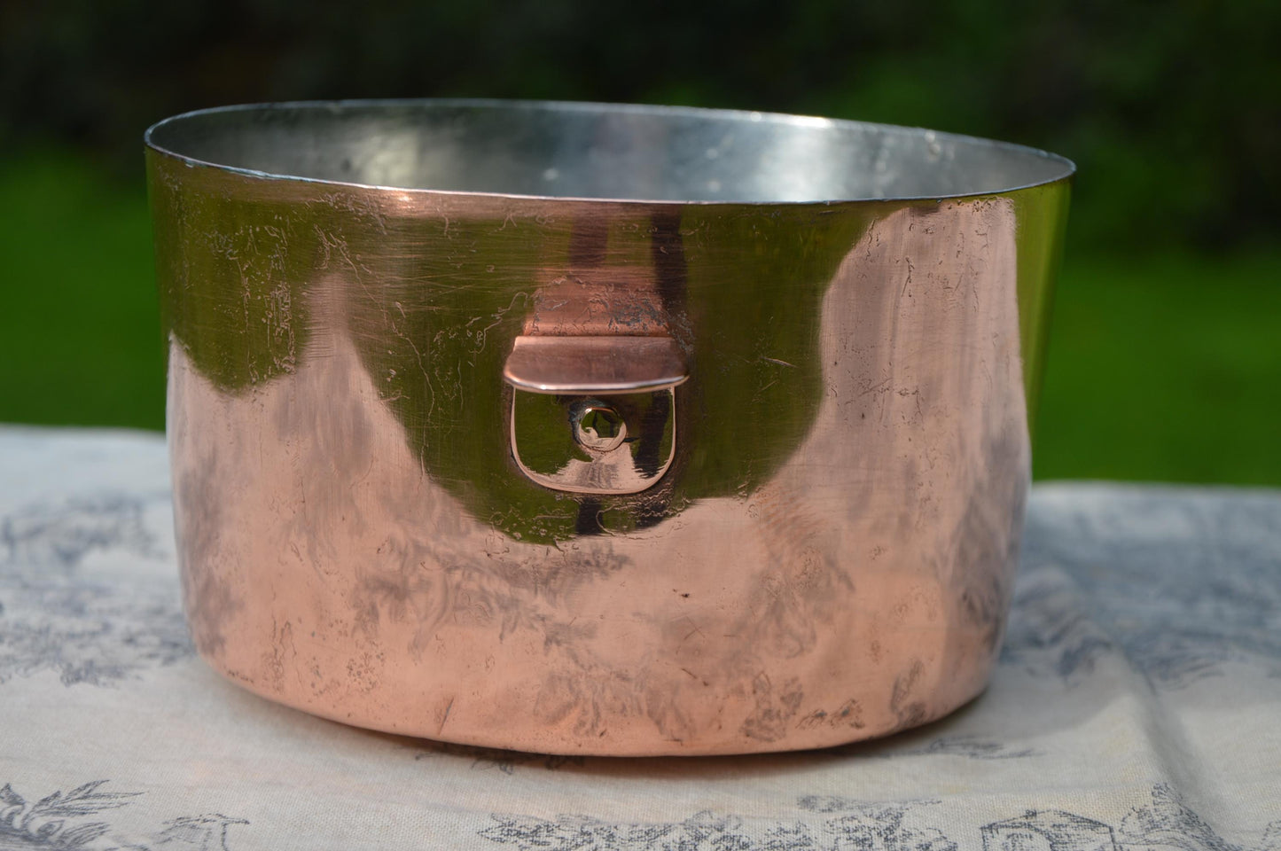 Antique Copper Pan 15cm 6" Pan Copper Bain Marie Poacher 'Ears' Sauce Poacher Braconnier New Hand Wiped Tin 1mm Stamp FB