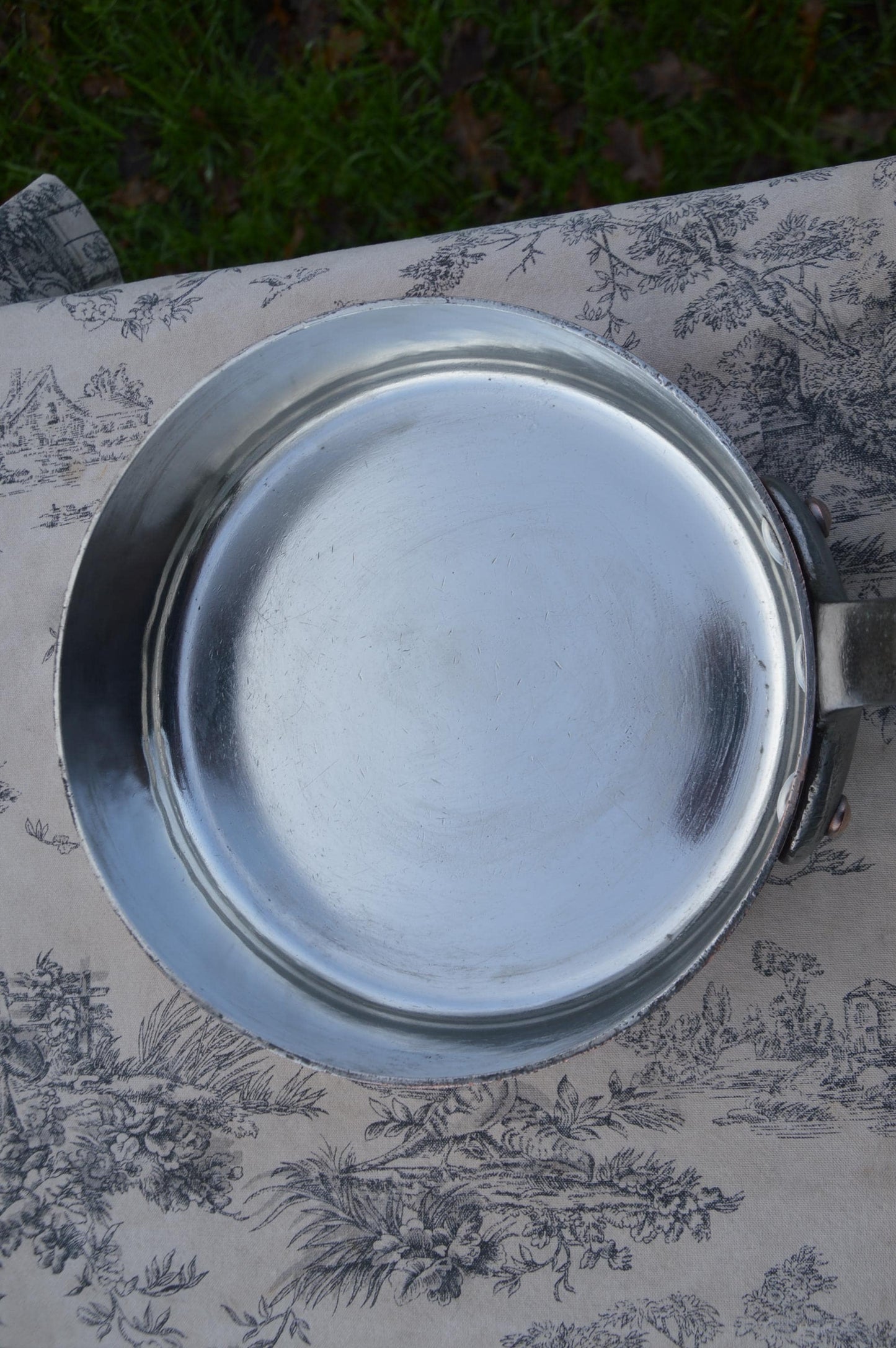 Antique Saute 22cm 8 5/8 " Sauté French Vintage 2.7mm Copper Good Sized  New Hand Wiped Tin Heavy Quality Beautiful Solid Frying Pan