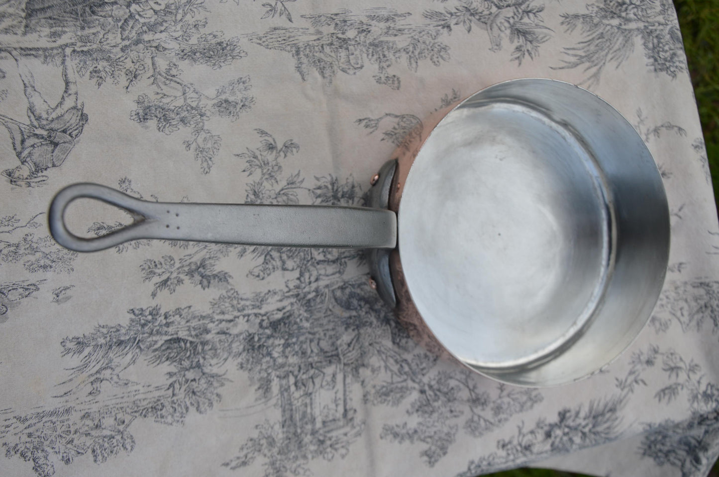 Antique Saute New Tin 1.6mm Copper Frying Saute Pan French 21cm New Artisan Hand Wiped Tin Fabulous Quality Antique Pot