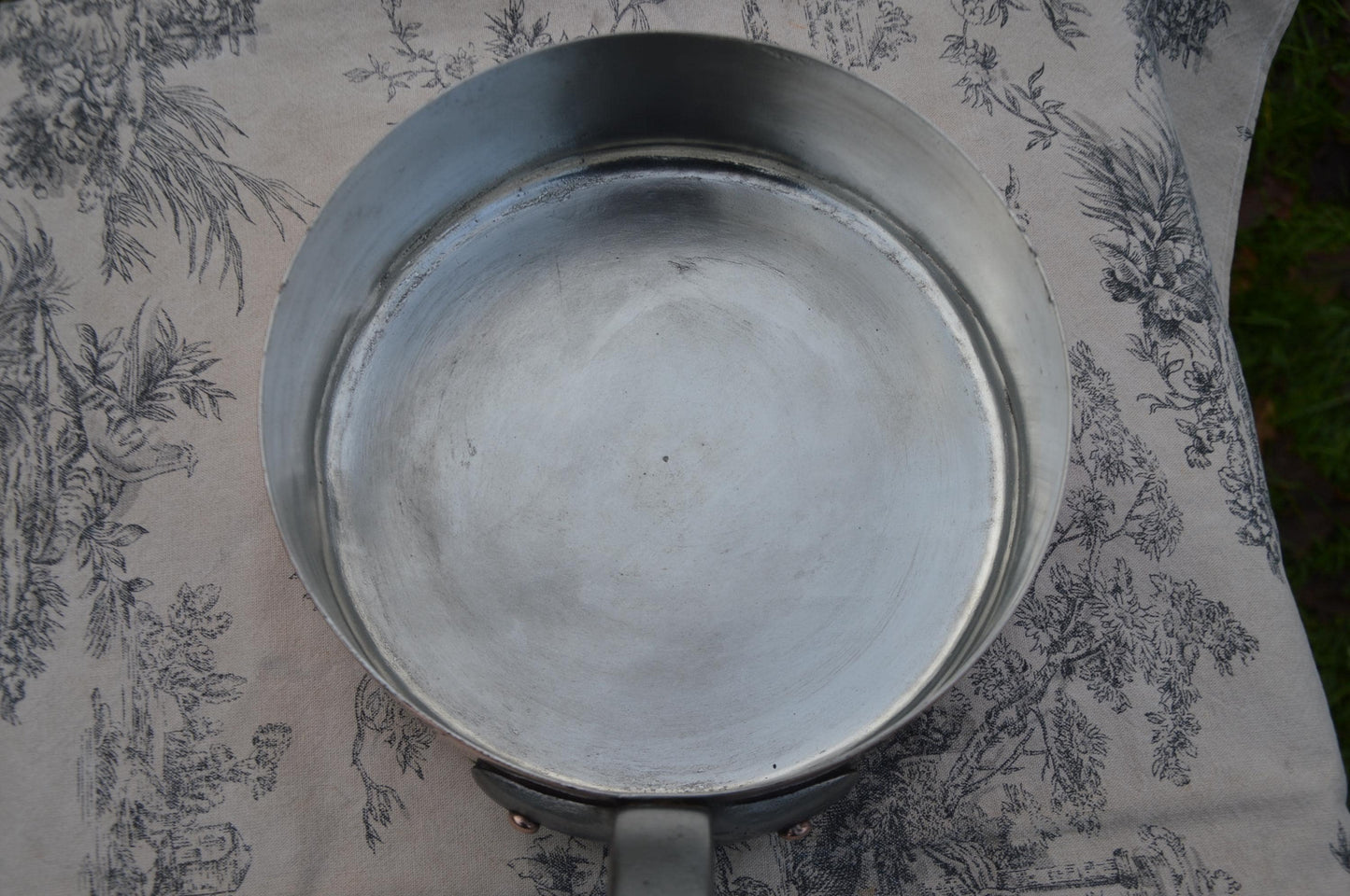 Antique Saute New Tin 1.6mm Copper Frying Saute Pan French 21cm New Artisan Hand Wiped Tin Fabulous Quality Antique Pot