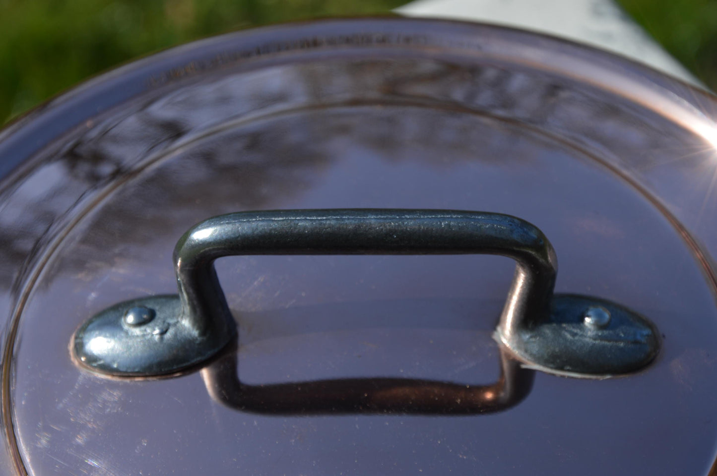 Antique Copper 2.9/3mm Bassine a Ragout Faitout Marmite Pan 24cm 9 1/2" French Copper Pot Refurbished Quality Copper Nickel Lined